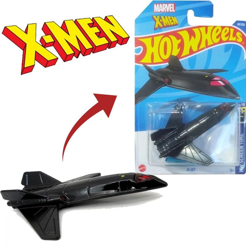 Hot Wheels Nave X-Jet Pássaro Negro Marvel X-Men Mattel - Carrinho